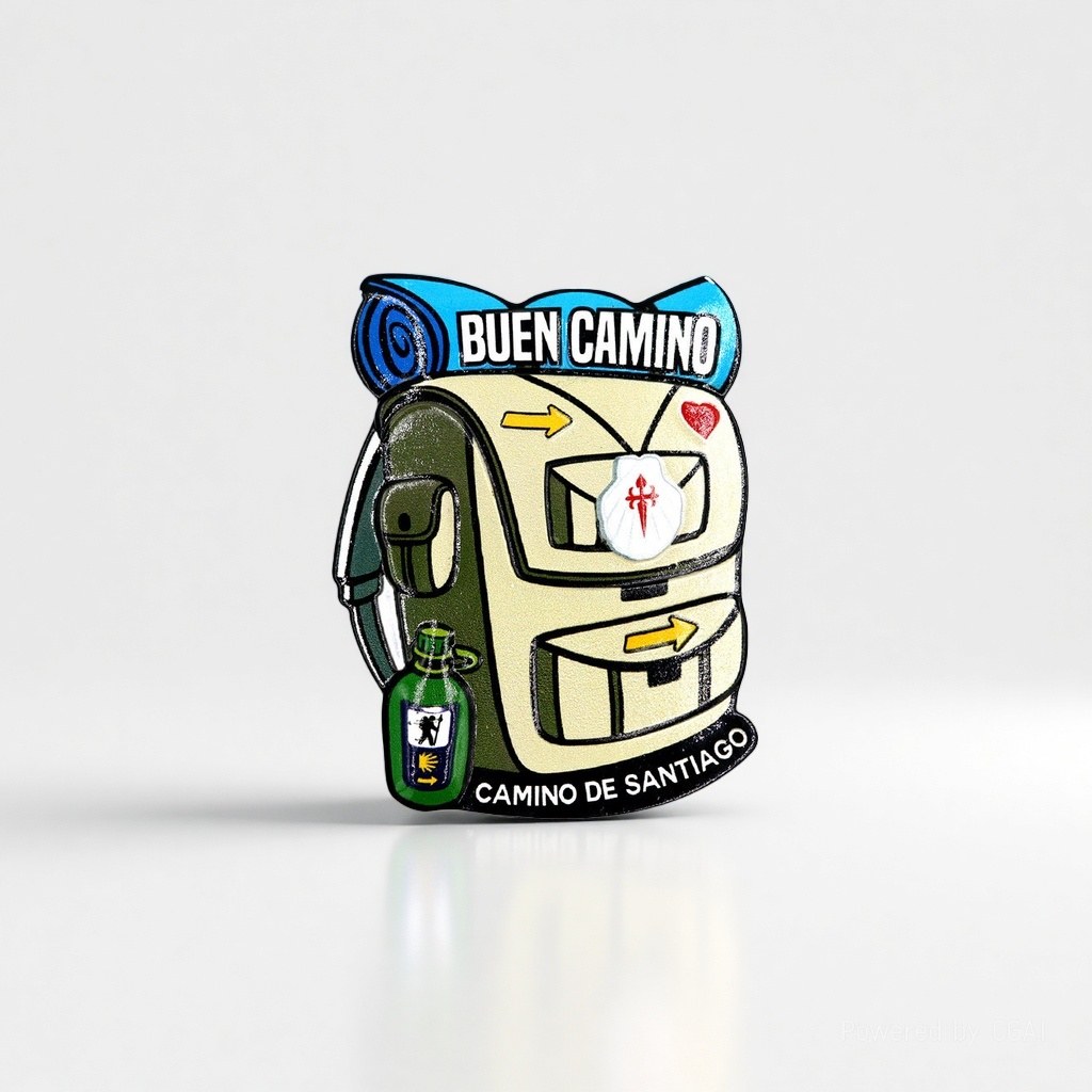 Customized resin fridge magnets for export to Spain, Santiago Pilgrimage Route tourist souvenirs, magnetic fridge magnets Specification image
