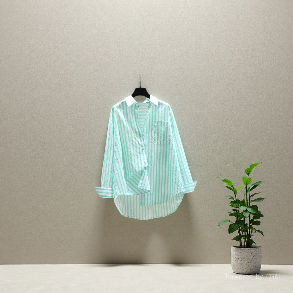 Cotton long-sleeved shirt for women 2025 Spring and Autumn New style, fashionable loose version, elegant and versatile solid color cardigan shirt for women, coat 105637190