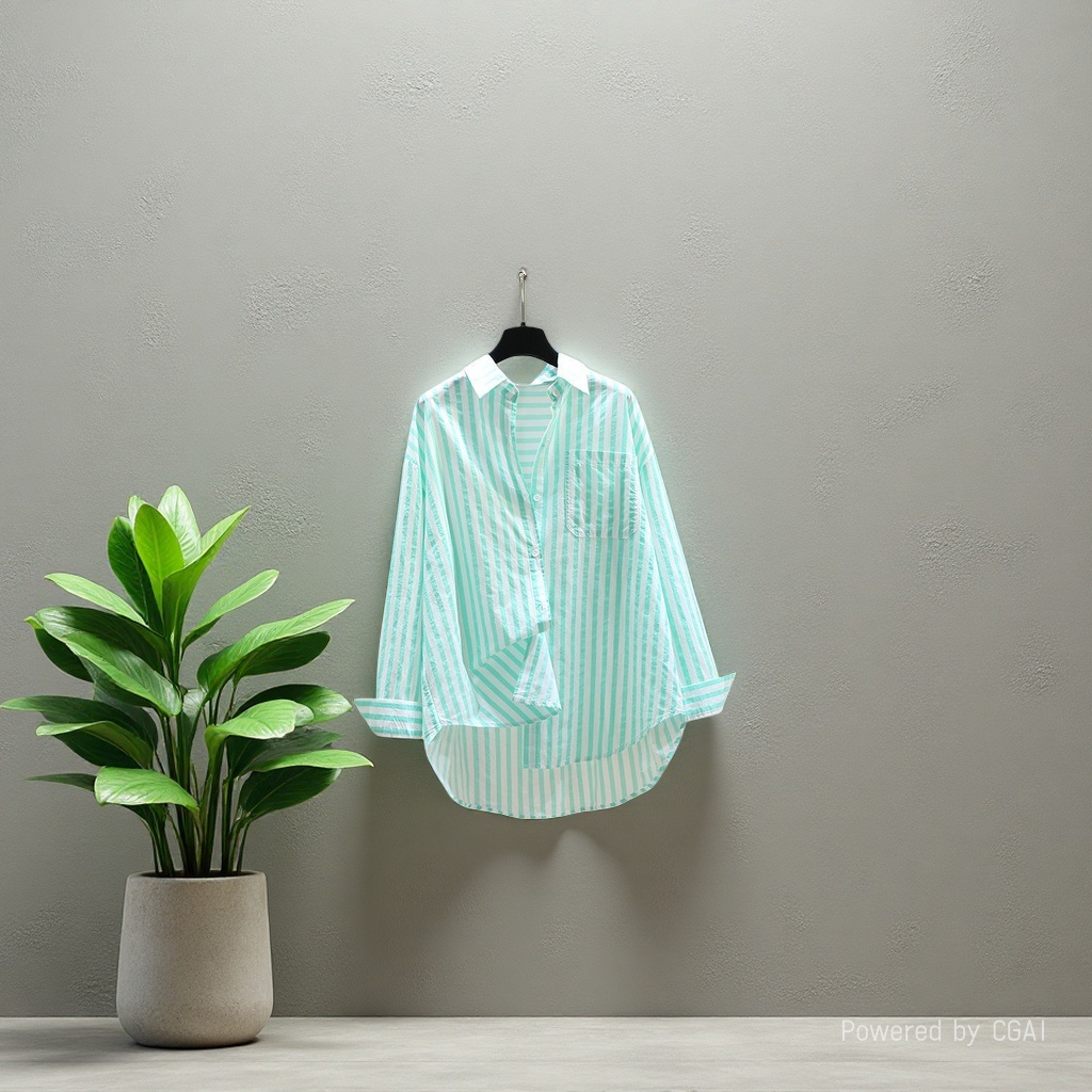 Cotton long-sleeved shirt for women 2025 Spring and Autumn New style, fashionable loose version, elegant and versatile solid color cardigan shirt for women, coat 105637190 Specification image