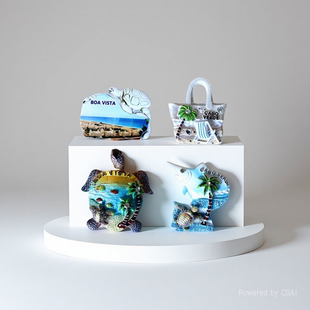 Customized resin fridge magnets for Cape Verde, Africa, Marine scenic spot tourist souvenirs, three-dimensional magnetic tile gifts Application Scenario