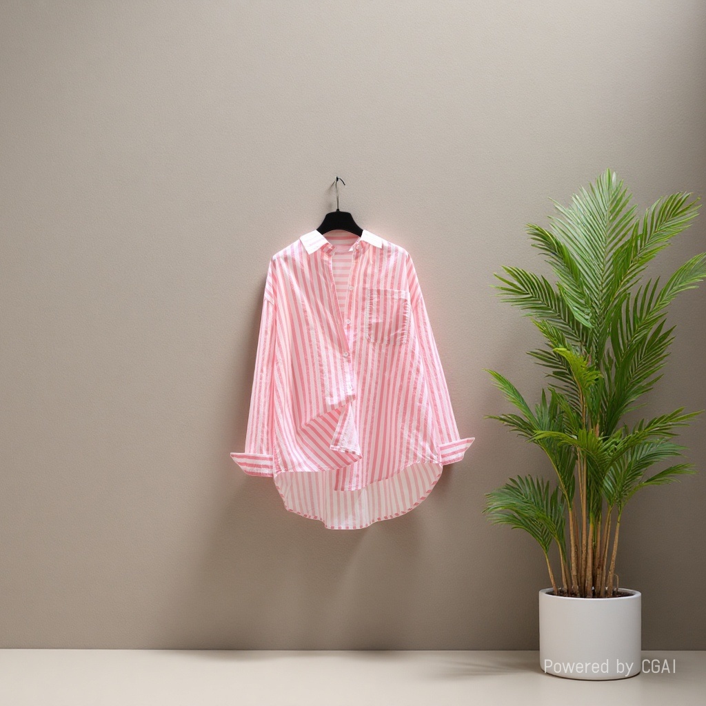Cotton long-sleeved shirt for women 2025 Spring and Autumn New style, fashionable loose version, elegant and versatile solid color cardigan shirt for women, 110332300 Specification image