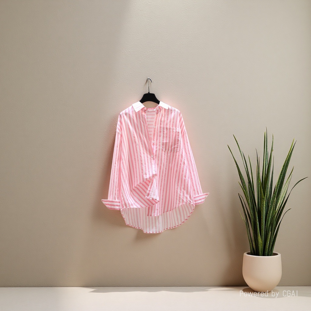 Cotton long-sleeved shirt for women 2025 Spring and Autumn New style, fashionable loose version, elegant and versatile solid color cardigan shirt for women, 110332300 Application Scenario