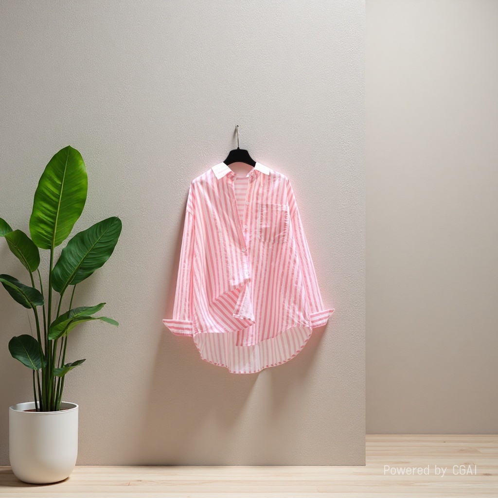 Cotton long-sleeved shirt for women 2025 Spring and Autumn New style, fashionable loose version, elegant and versatile solid color cardigan shirt for women, 110332300 details Picture