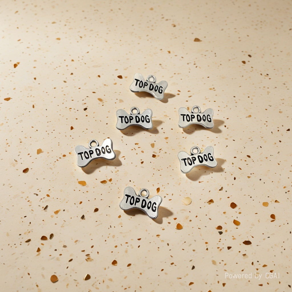 DIY zinc alloy jewelry accessories: dog tags, lettering, dog bone pendants, necklaces, bracelets, beads, keychains