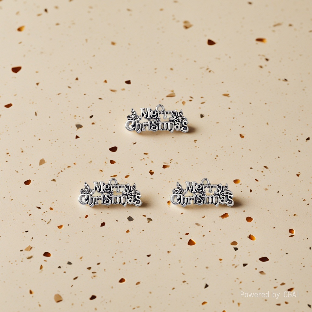 DIY zinc alloy is a popular Christmas English letter pendant, necklace, bracelet and keychain in Europe and America