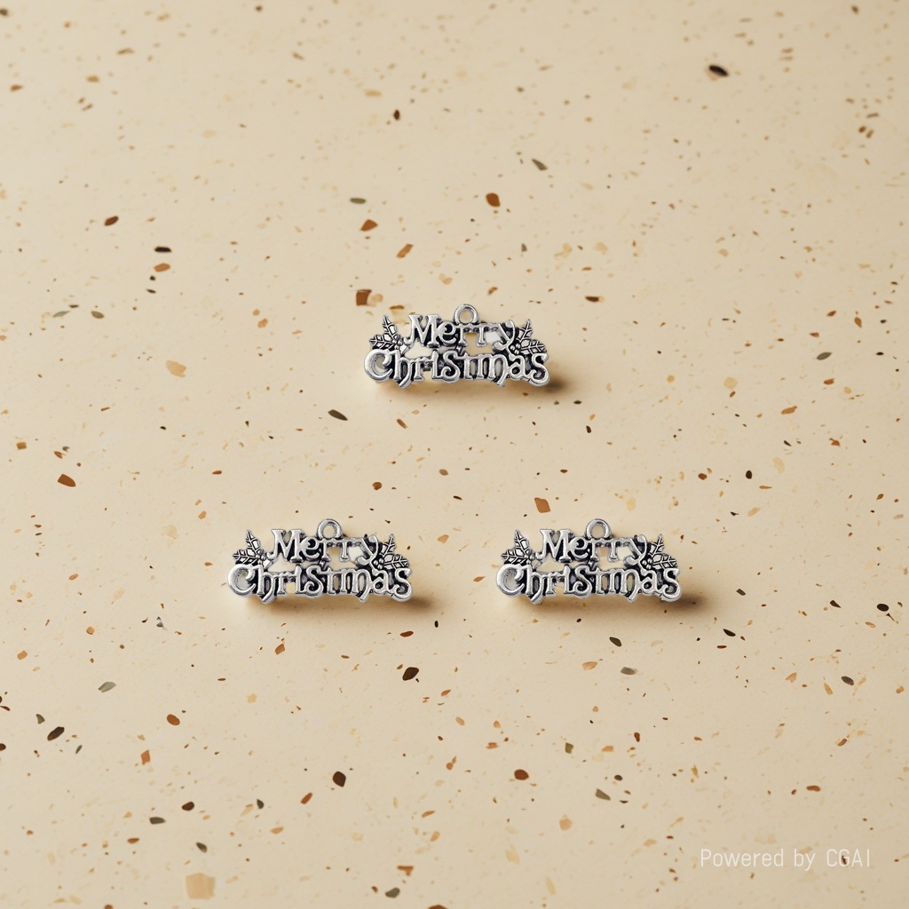 DIY zinc alloy is a popular Christmas English letter pendant, necklace, bracelet and keychain in Europe and America Specification image