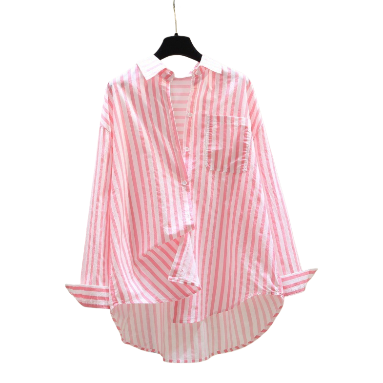 Cotton long-sleeved shirt for women 2025 Spring and Autumn New style, fashionable loose version, elegant and versatile solid color cardigan shirt for women, 110332300 Item Picture