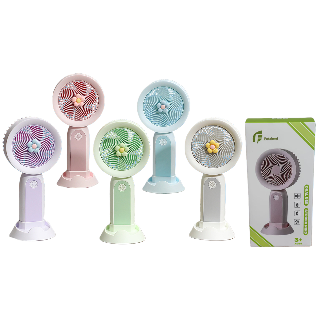 迷你手持扇彩色夜灯小风扇便携式手持电风扇 Item Picture