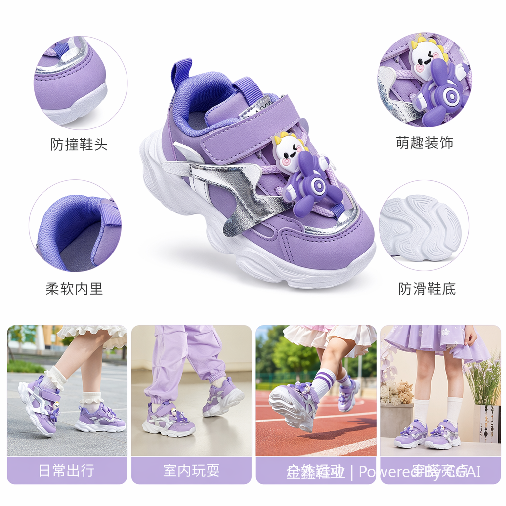 童鞋儿童夏季/网鞋儿童夏季卡通/儿童老爹鞋/鞋子/李宁鞋产品图