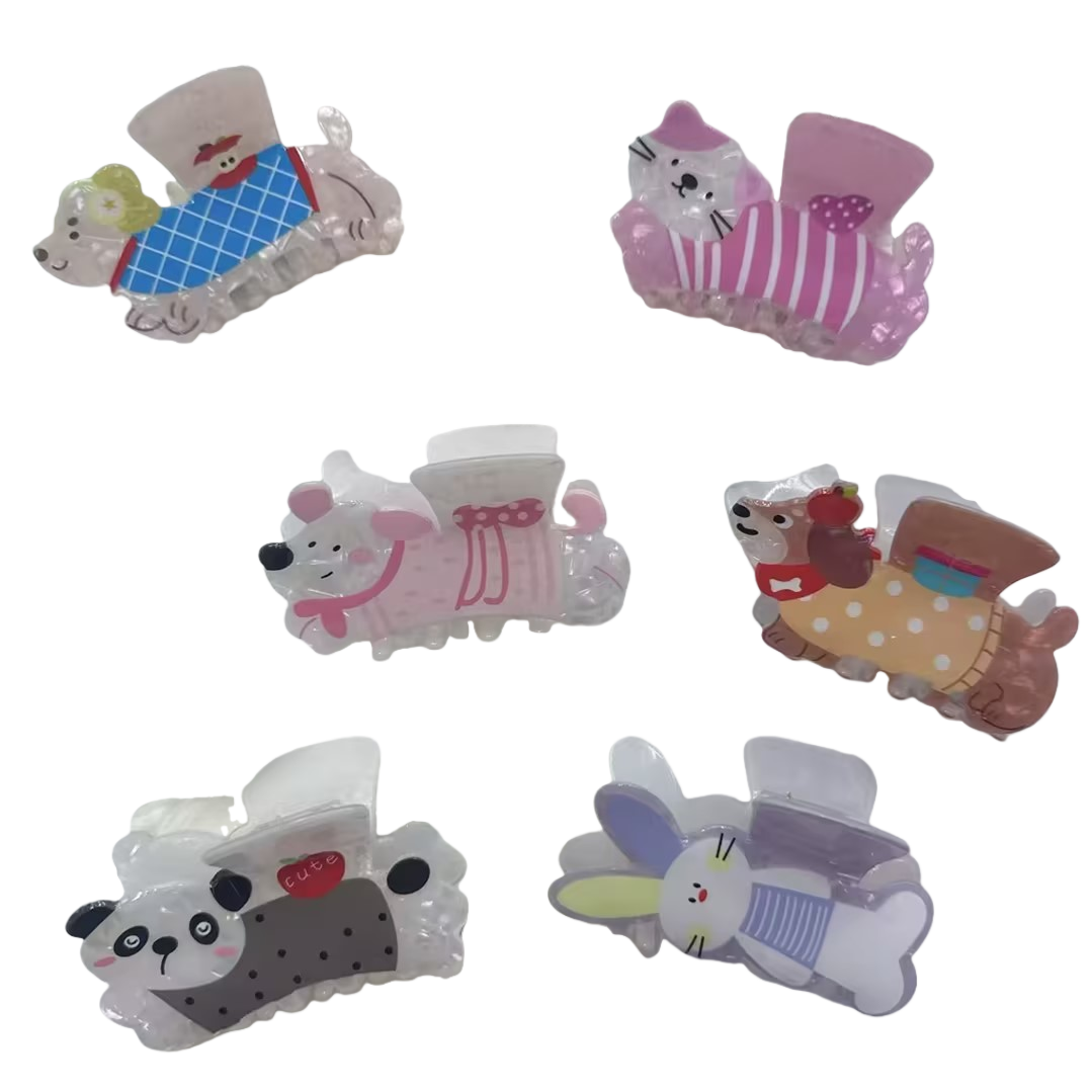 Colorful cartoon animal-shaped children's hair clips and shark clips hair accessories Item Picture