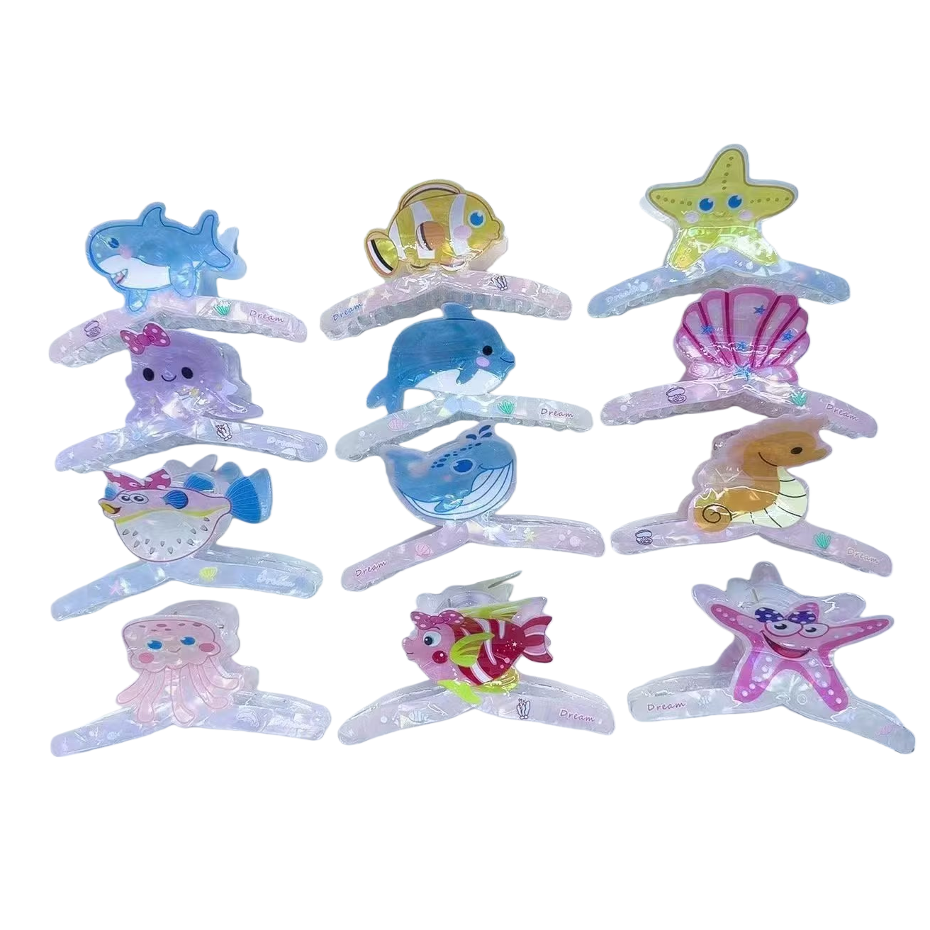 Colorful ocean-themed cartoon children's shark clip hair accessory 180g Item Picture