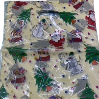 Yellow Christmas-themed packaging bags, Christmas bows, Christmas balls, snowflakes, music boxes, and Christmas house ornaments Item Picture