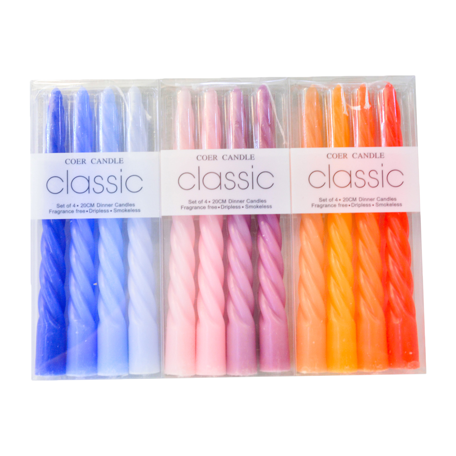 A set of 12 LED colored spiral scented candles for birthdays, weddings and Christmas Item Picture