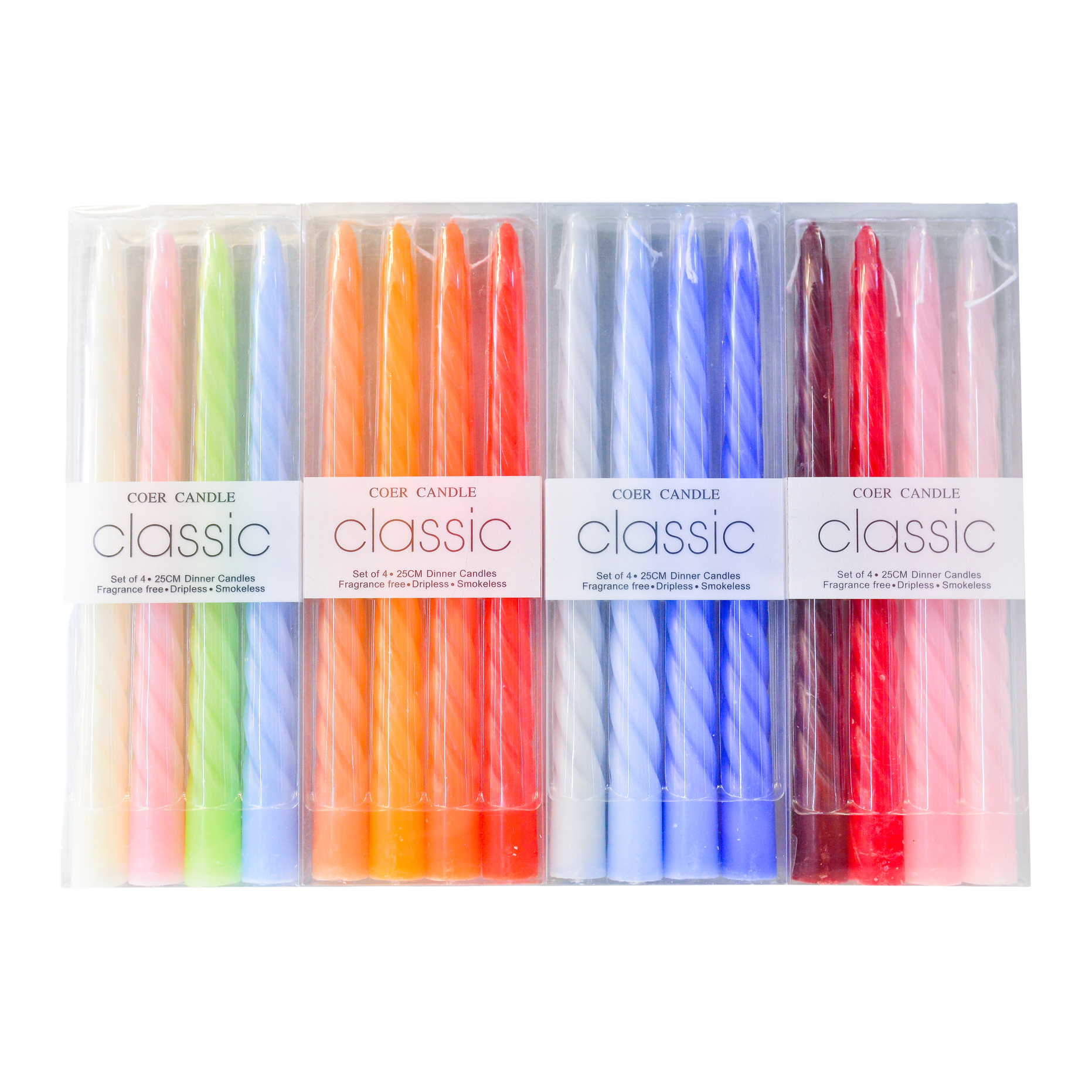 Colorful spiral candle set, folding gift box, souvenir packaging box Item Picture