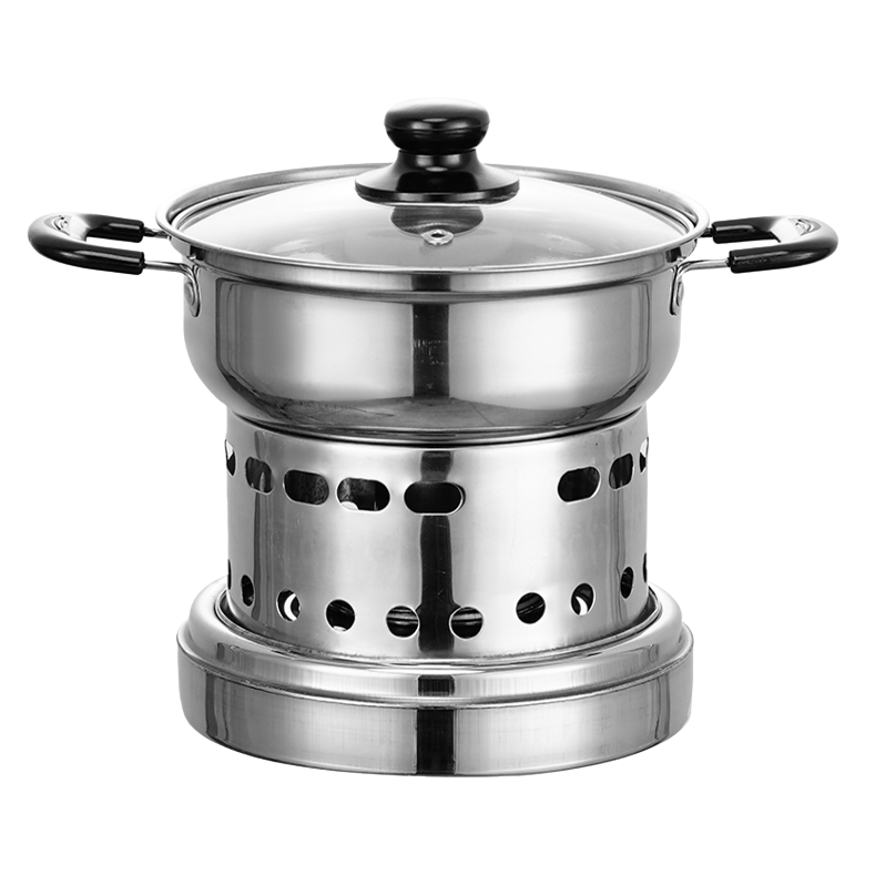 Stainless steel star alcohol pot with stove pot, 16CM Item Picture