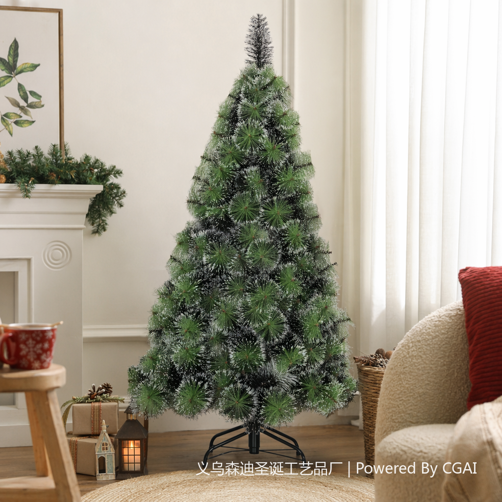 Green pine needle folding Christmas tree, Christmas festival gift items, Christmas tree decoration details Picture