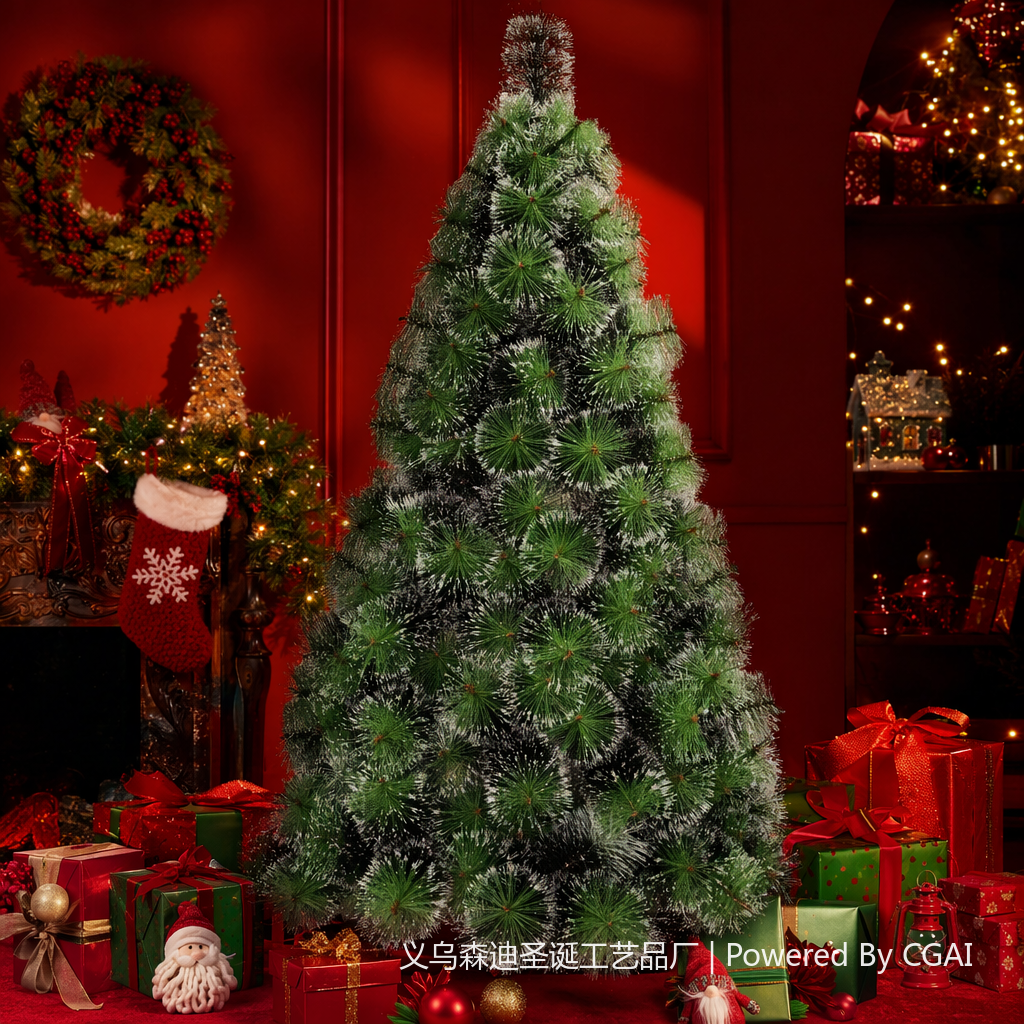 Green pine needle folding Christmas tree, Christmas festival gift items, Christmas tree decoration Specification image