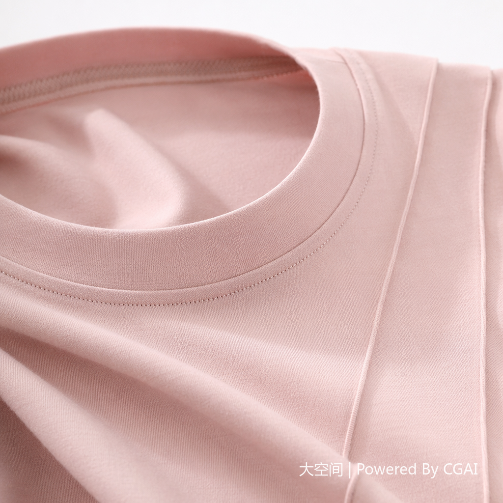 This new pure cotton T-shirt for chubby girls is versatile, slimming, and has a straight shoulder. It features a summer hem, a round neck, and an irregular fishbone shape. It is a short-sleeved women's T-shirt Application Scenario