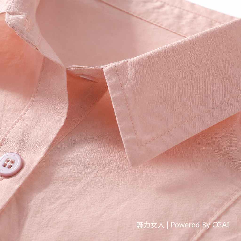 A fresh and artistic style women's 7-inch sleeve casual shirt 2025 summer new style versatile and elegant top 092433420 Application Scenario