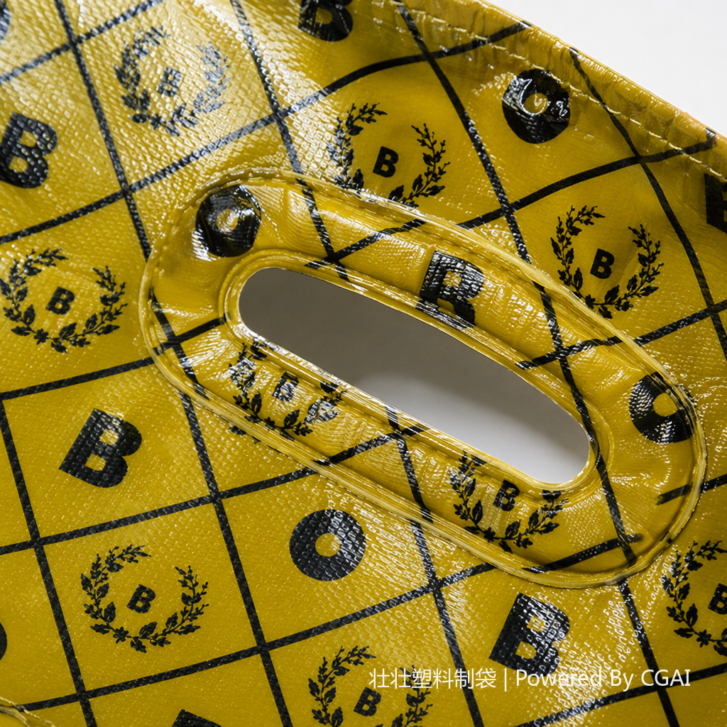 Yellow diamond-shaped checkered square OPP plastic clothing bag and underwear packaging bag, made of PVC material Specification image