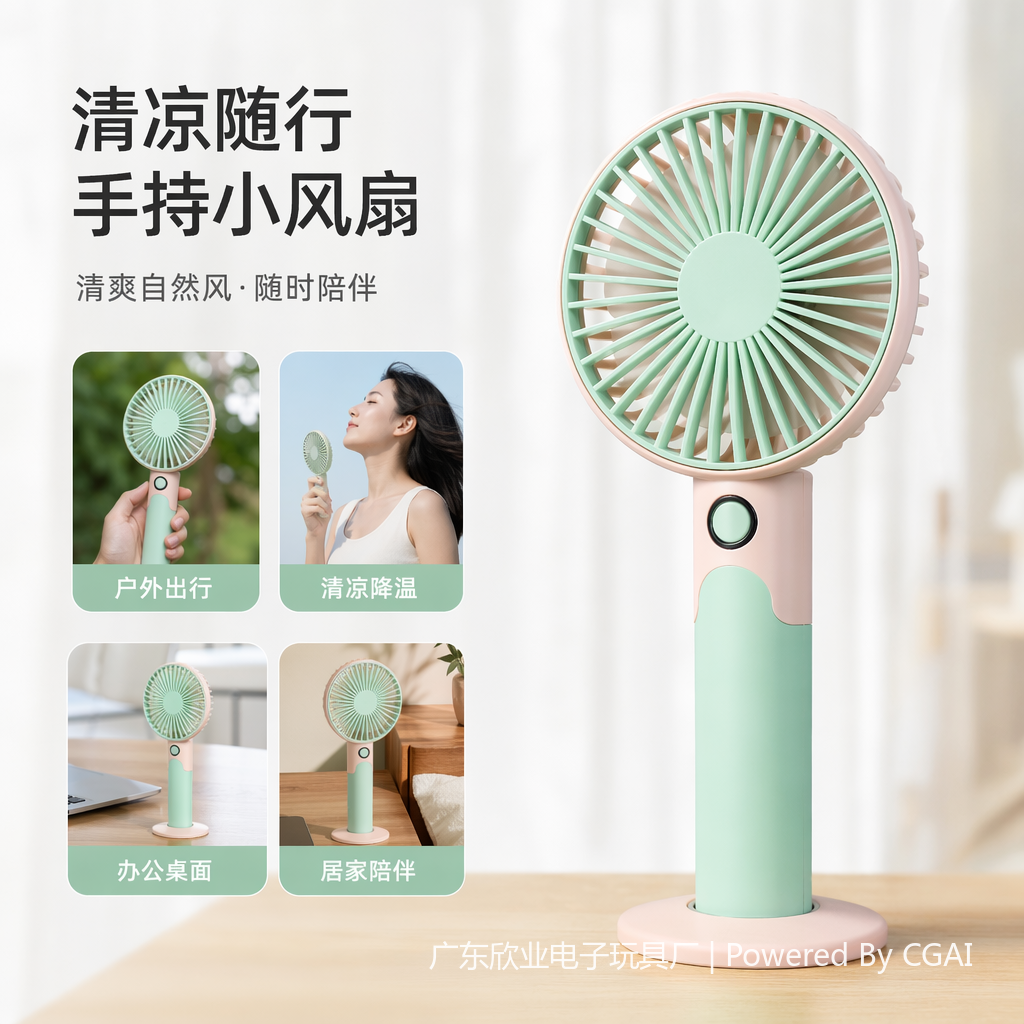 High-appearance-level high-speed handheld mini fan, mini electric fan, outdoor portable model