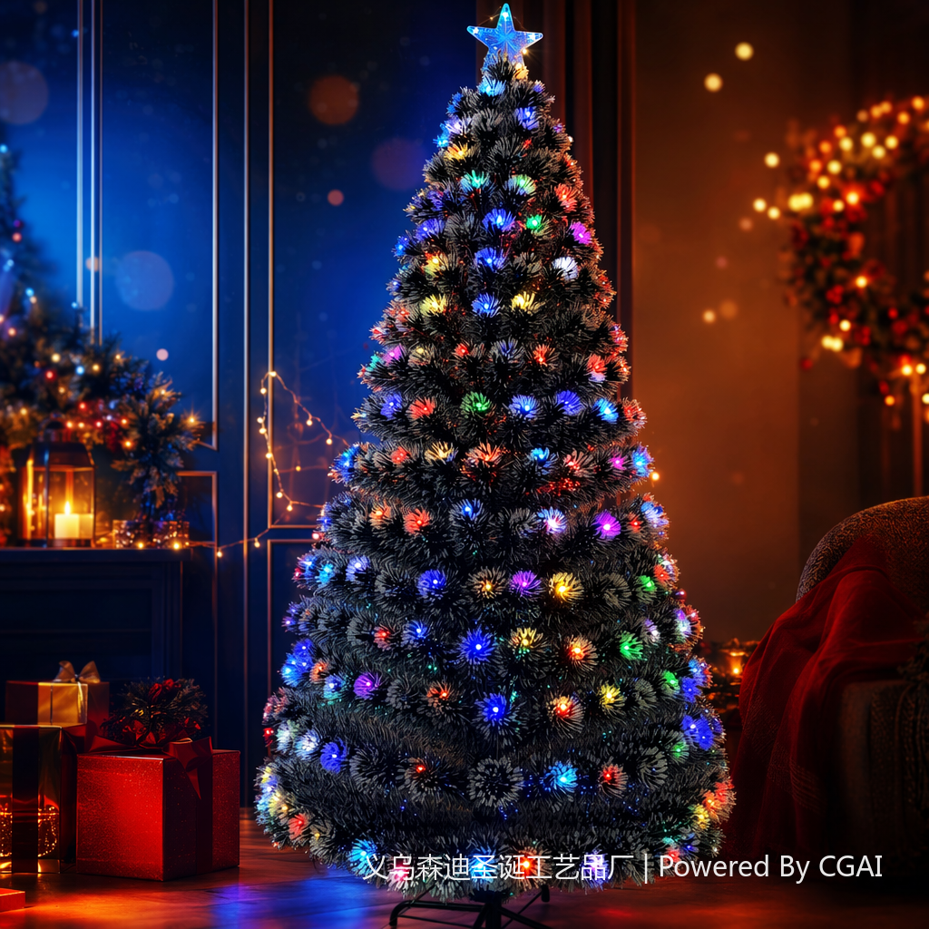 Colorful optical fiber folding Christmas tree, Christmas festival gift items, Christmas tree decoration Specification image