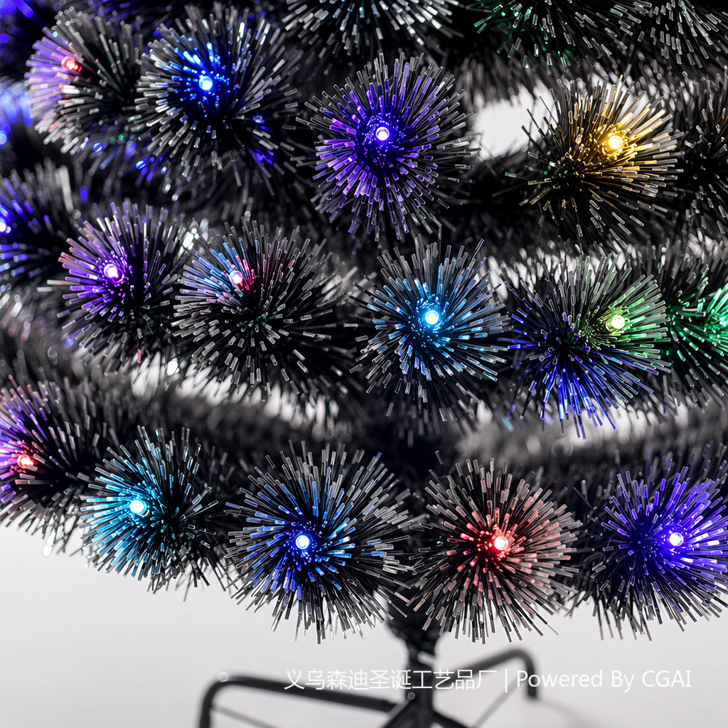 Colorful optical fiber folding Christmas tree, Christmas festival gift items, Christmas tree decoration Application Scenario