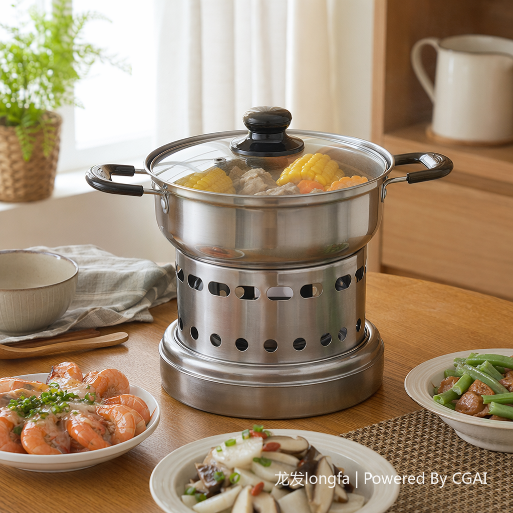Stainless steel star alcohol pot with stove pot, 16CM details Picture