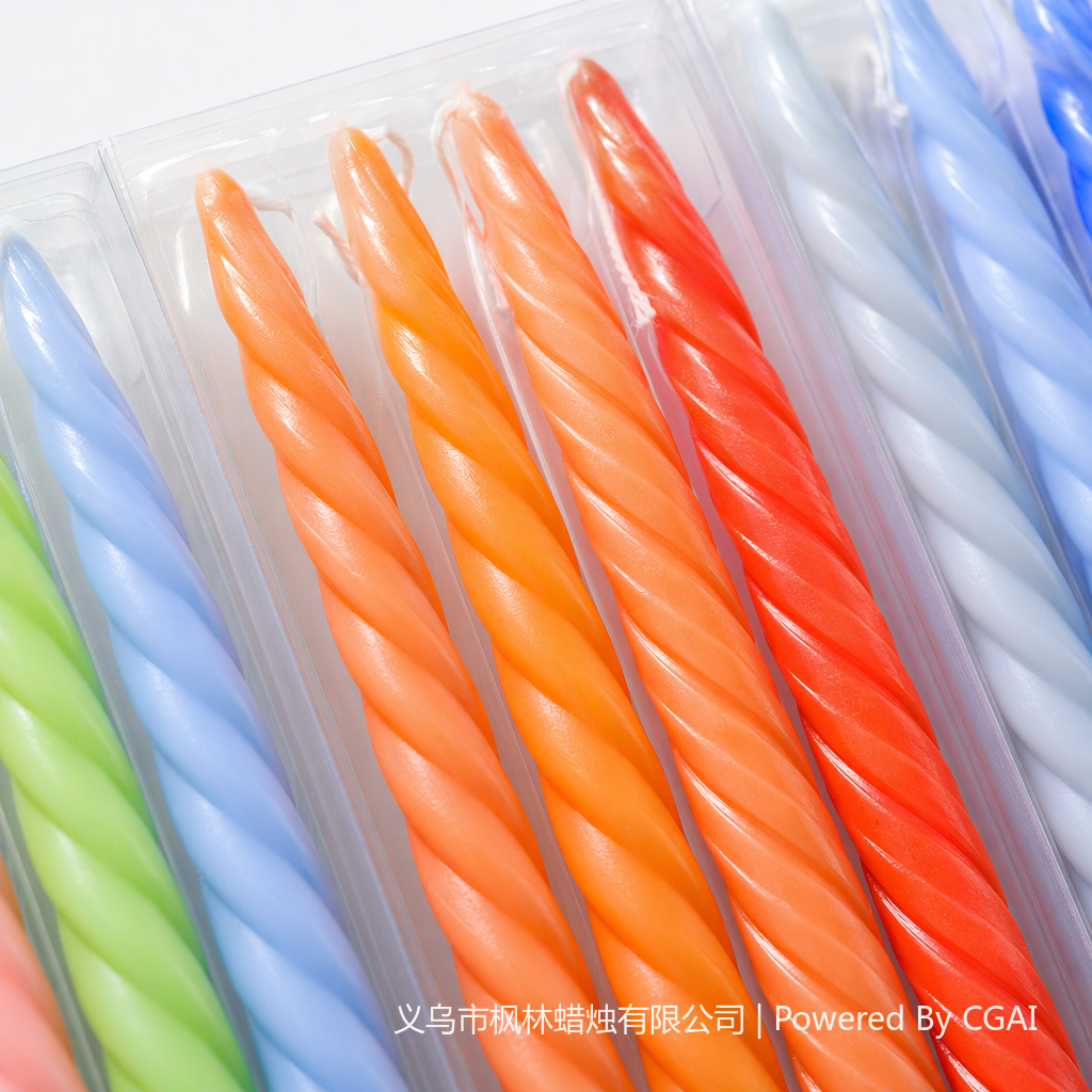 Colorful spiral candle set, folding gift box, souvenir packaging box Application Scenario