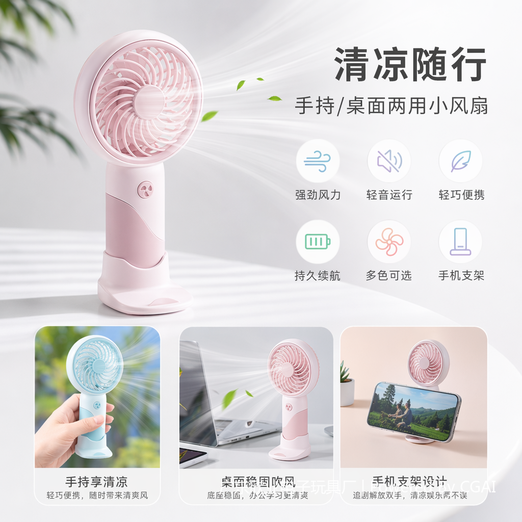 Colorful mini handheld electric fan, portable handheld fan, small fan, handheld fan