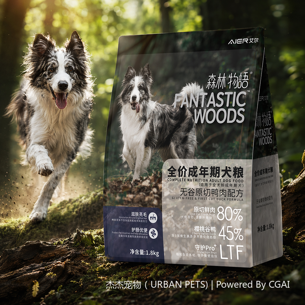 Elson Forest Story Full Price Adult Dog Food, grain-free original cut duck meat formula, moisturizing skin, brightening fur, protecting intestines and providing excellent bowel movements, suitable for adult dogs Application Scenario