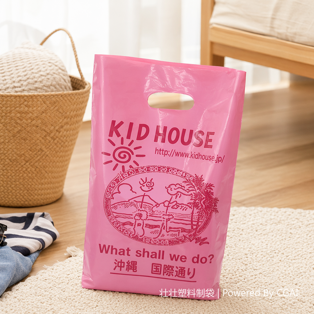 Square pink OPP plastic clothing bag and underwear special packaging bag, scratch-resistant and wear-resistant details Picture