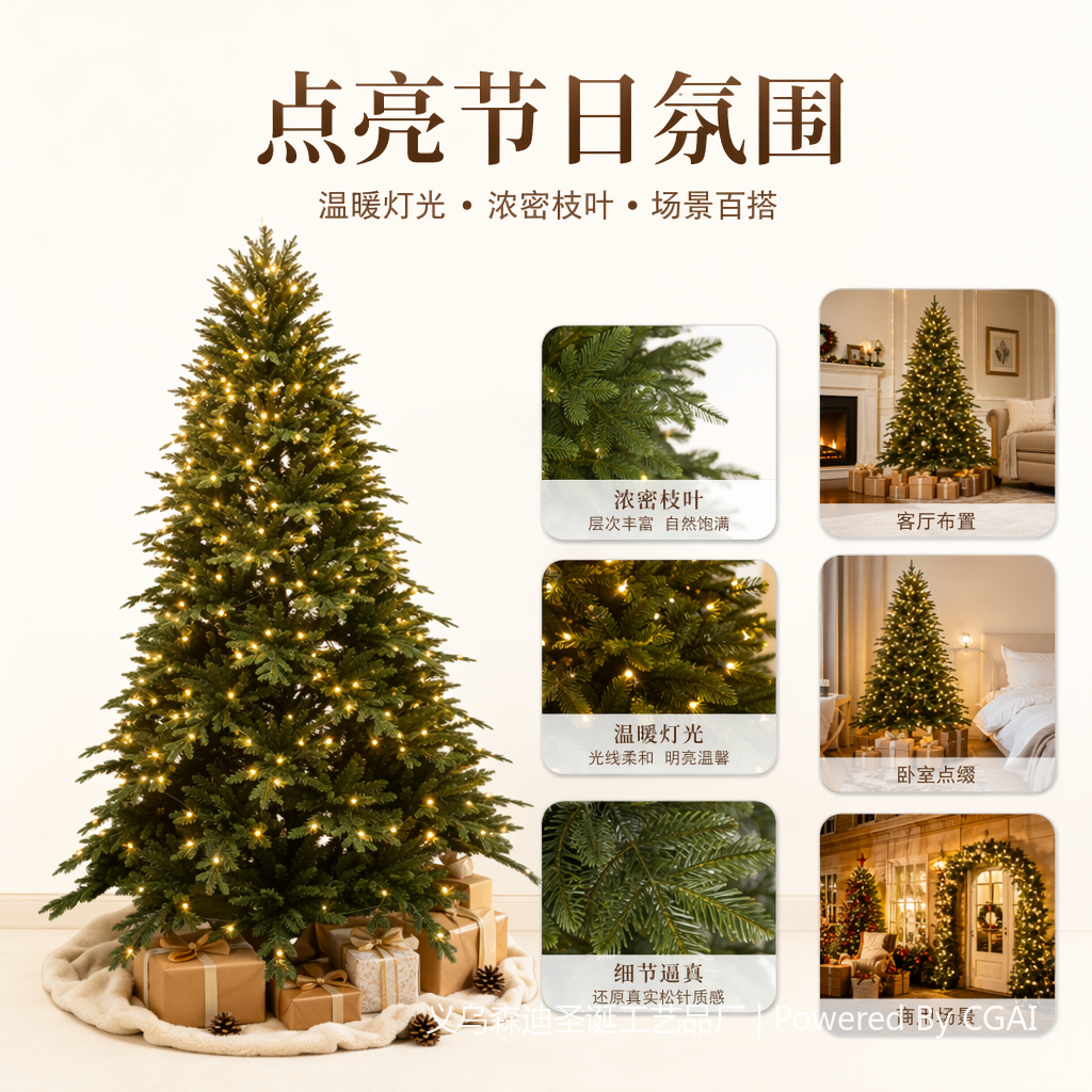 Green folding Christmas tree, Christmas festival gift items, Christmas tree decoration