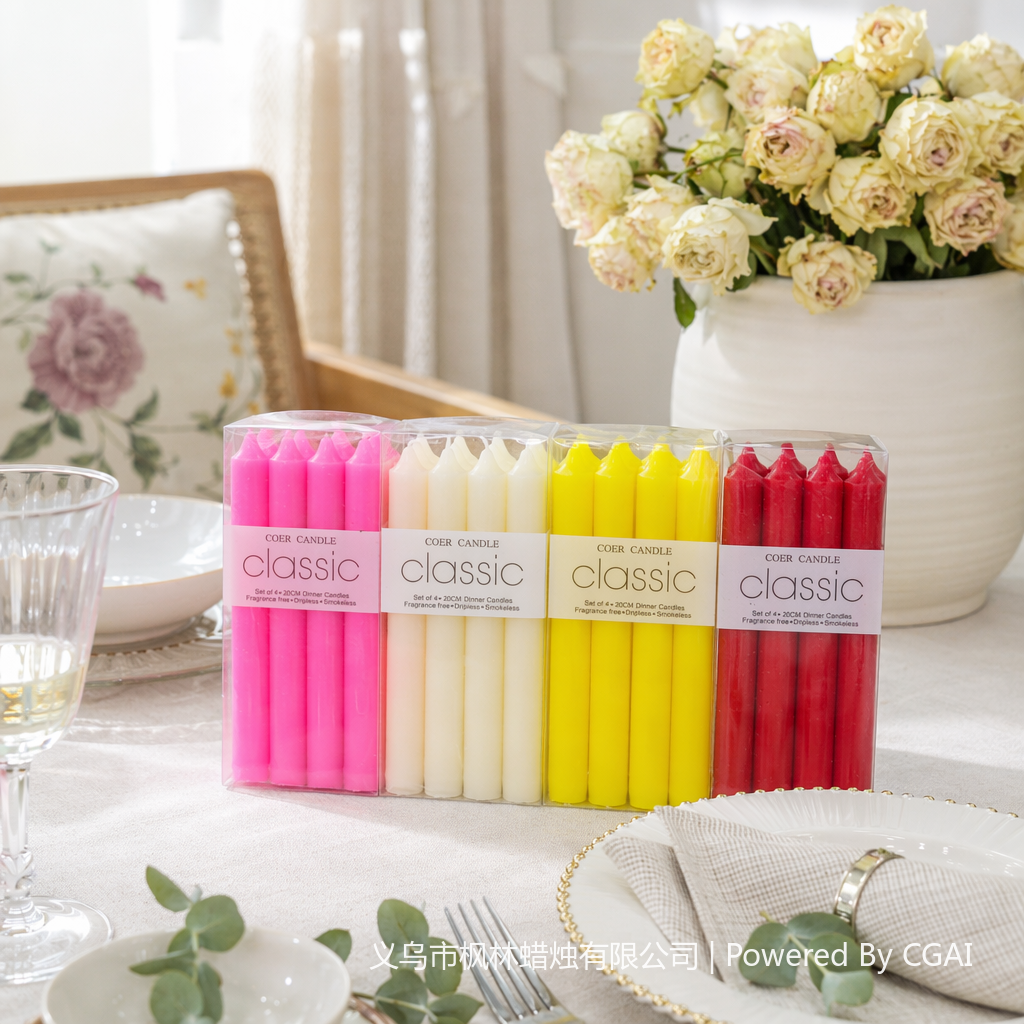 Colorful birthday and Christmas scented candle set, 12 LED wedding pole candles details Picture