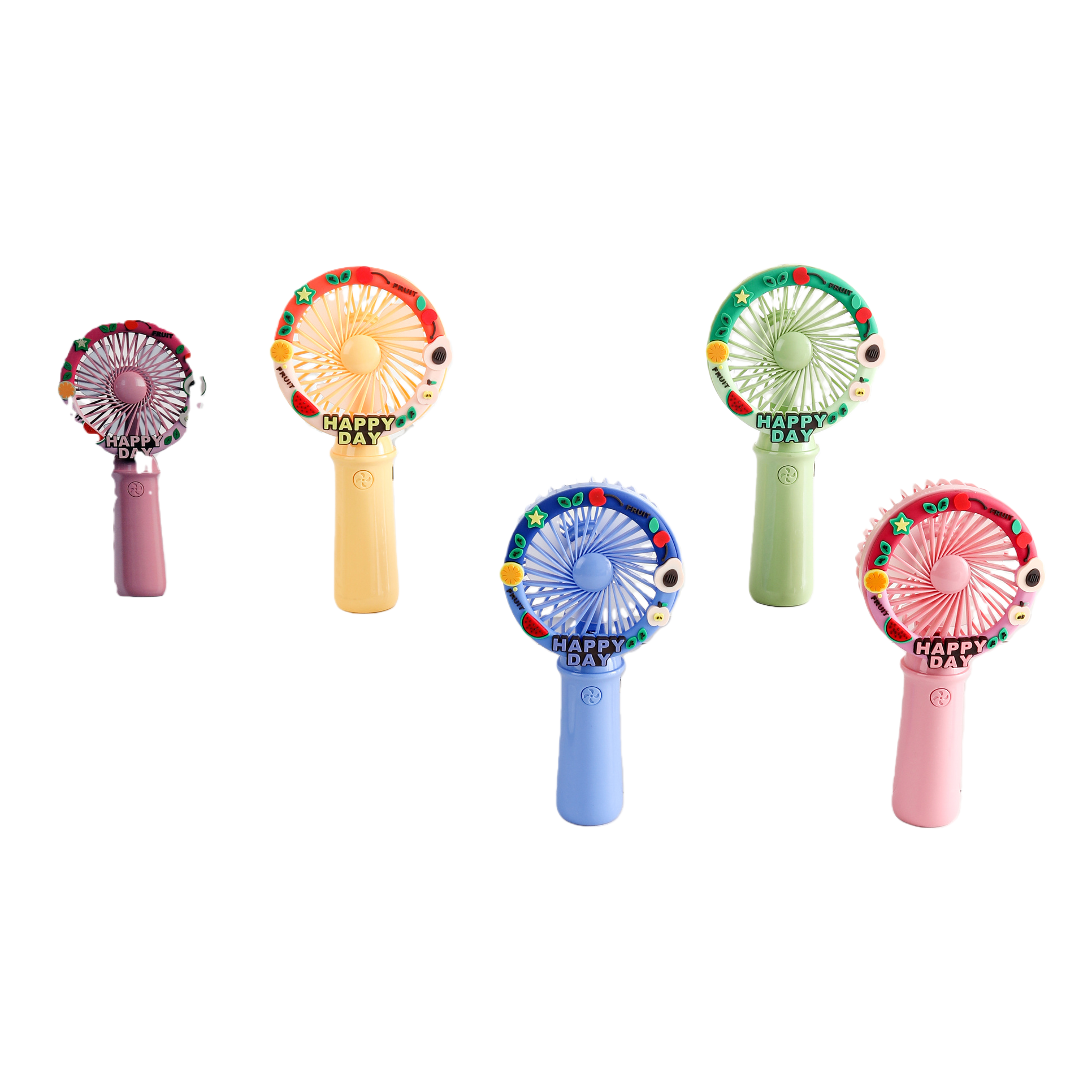 Colorful cartoon mini handheld fan, portable handheld electric fan, small and quiet, cool down in summer Item Picture