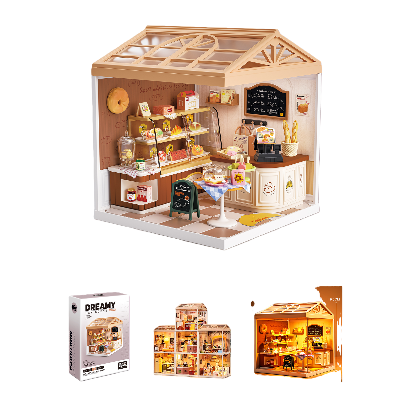 Miaomiao Bread House Model DIY Handmade Assembly Toy Children's Lego-style House Model Toy 170813799 Item Picture