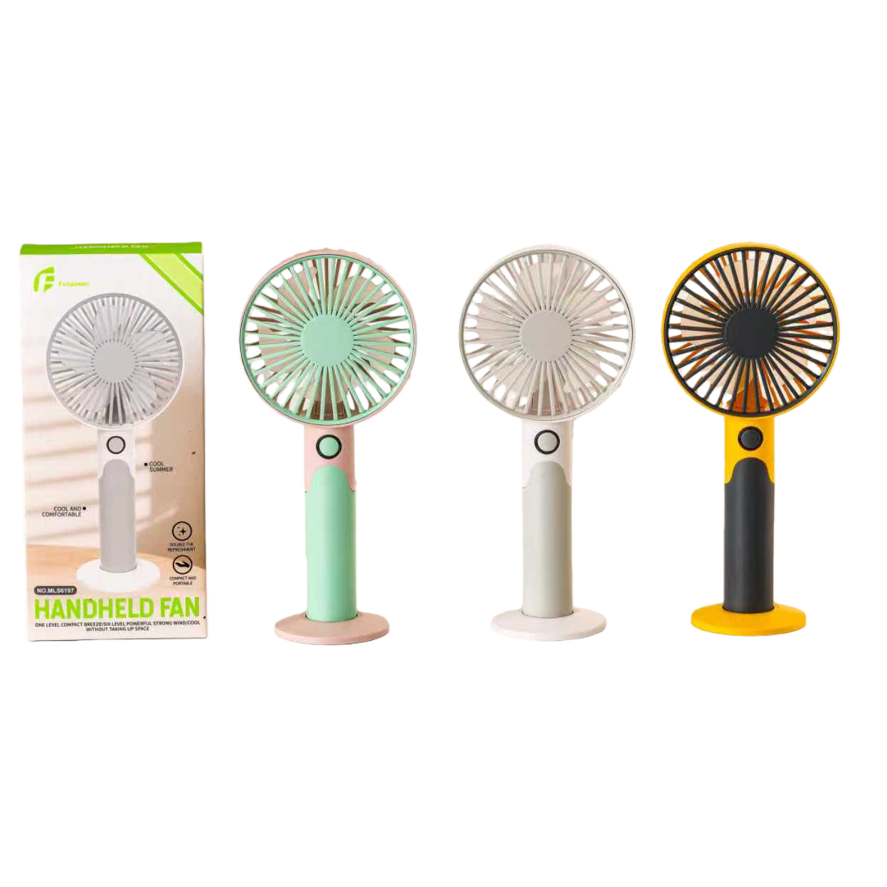 High-appearance-level color handheld mini electric fan desktop small fan Item Picture