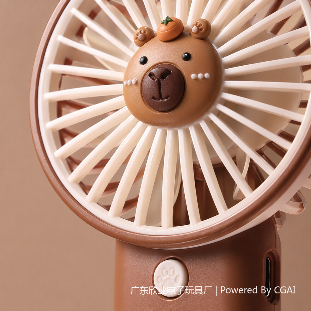 Brown bear head, white bear head, mini handheld fan, small electric fan, handheld small fan Application Scenario