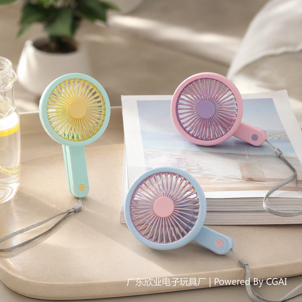 New foldable color handheld mini electric fan for outdoor cooling details Picture