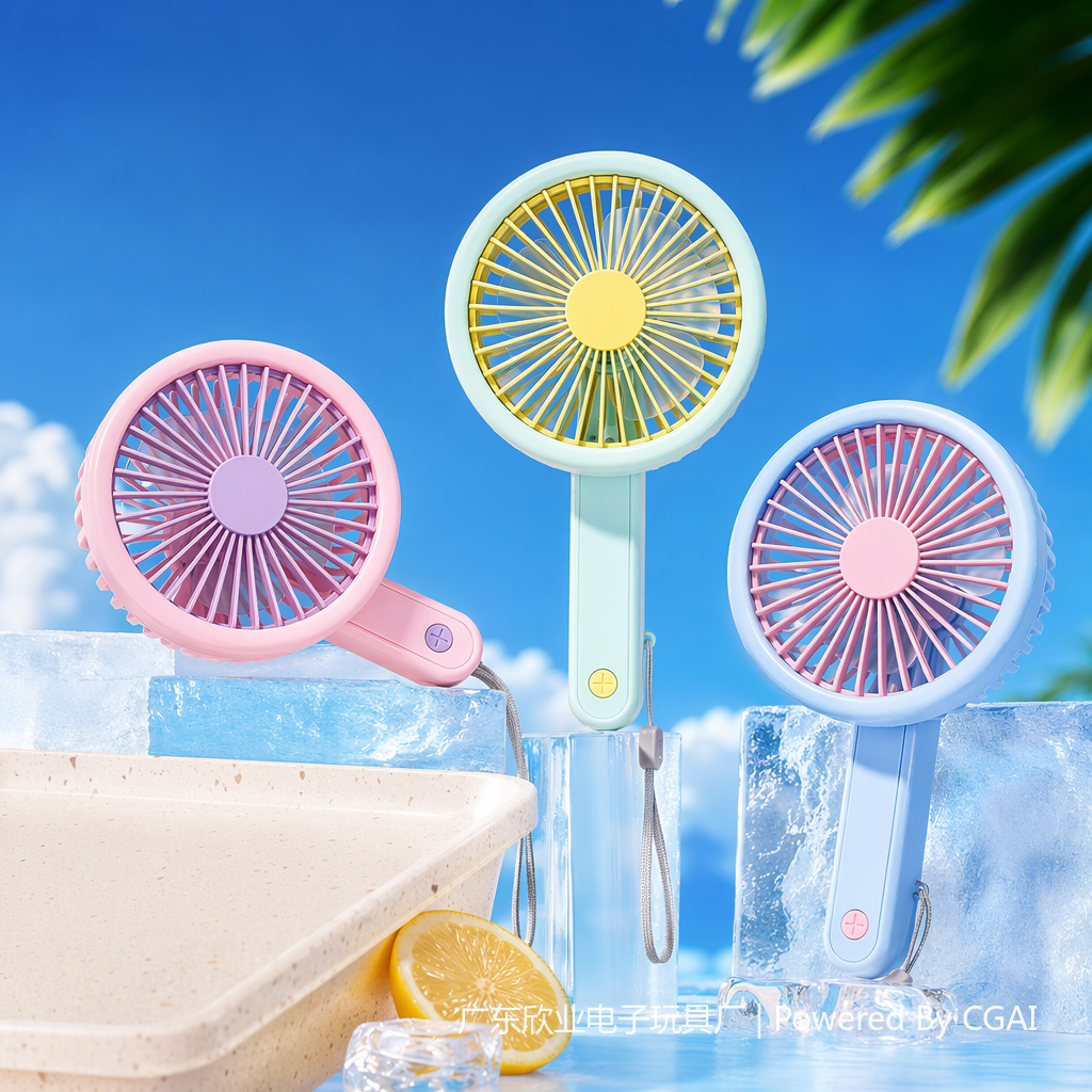 New foldable color handheld mini electric fan for outdoor cooling Specification image