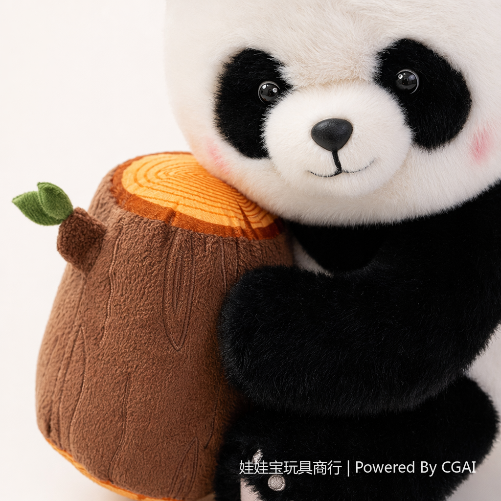 45 cm national trend toy, black and white panda hugging tree stump plush doll, cute and fun home decoration Application Scenario