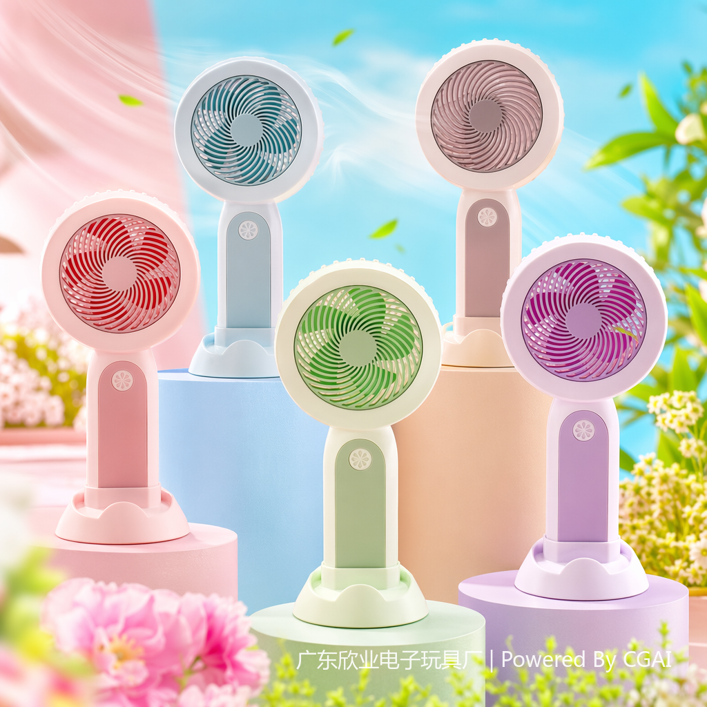 Hot-selling handheld mini fans, colorful mini electric fans, outdoor portable small fans Specification image
