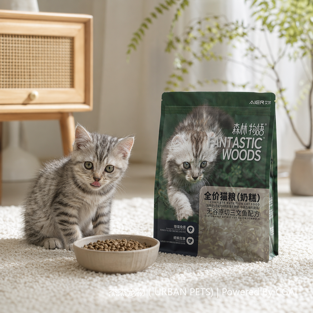 Air Complete Cat Food (Milk Cake) Grain-free original Cut Salmon Formula for weaned cats aged 1 to 4 months, pregnant and lactating cats to enhance immunity and relieve stress details Picture