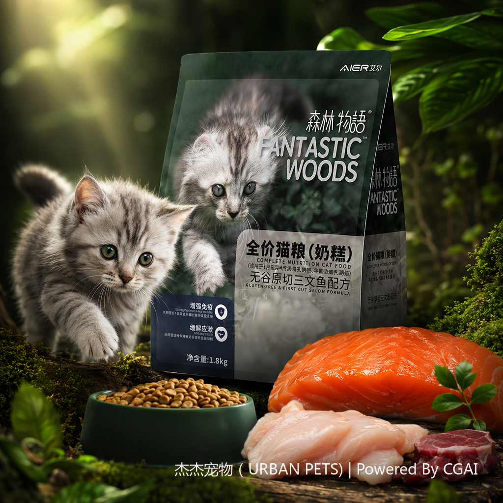 Air Complete Cat Food (Milk Cake) Grain-free original Cut Salmon Formula for weaned cats aged 1 to 4 months, pregnant and lactating cats to enhance immunity and relieve stress Specification image