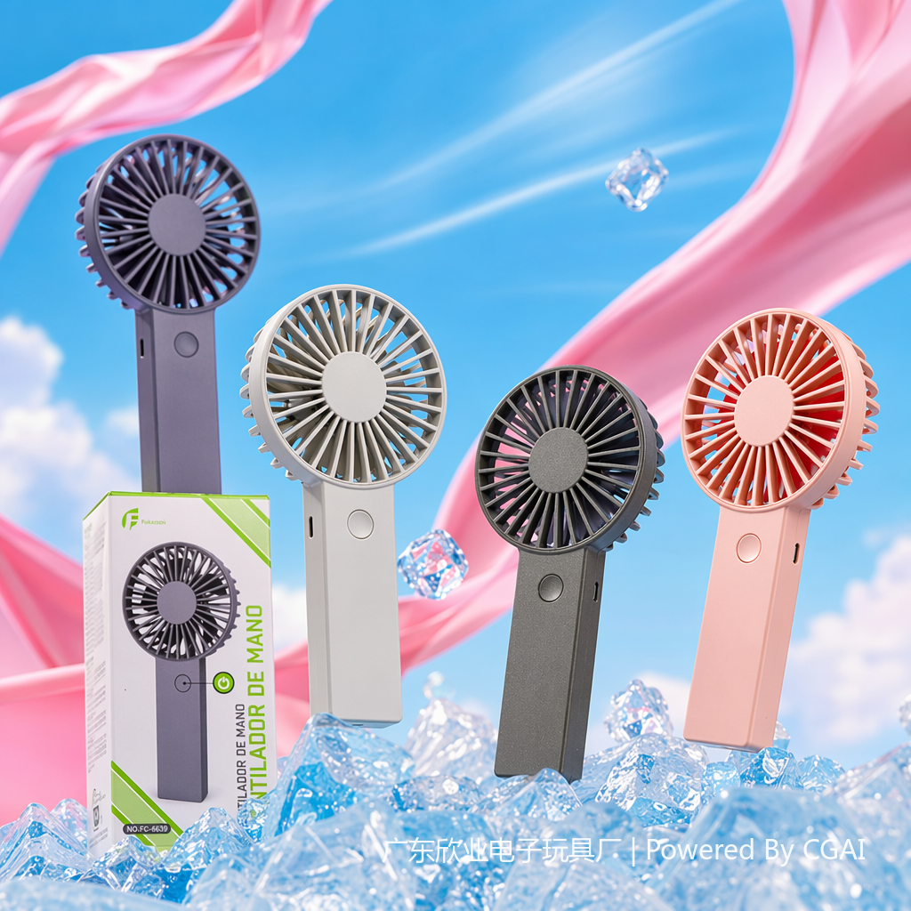 High-speed hot-selling multi-color handheld fans, summer appliances, portable small fans Specification image