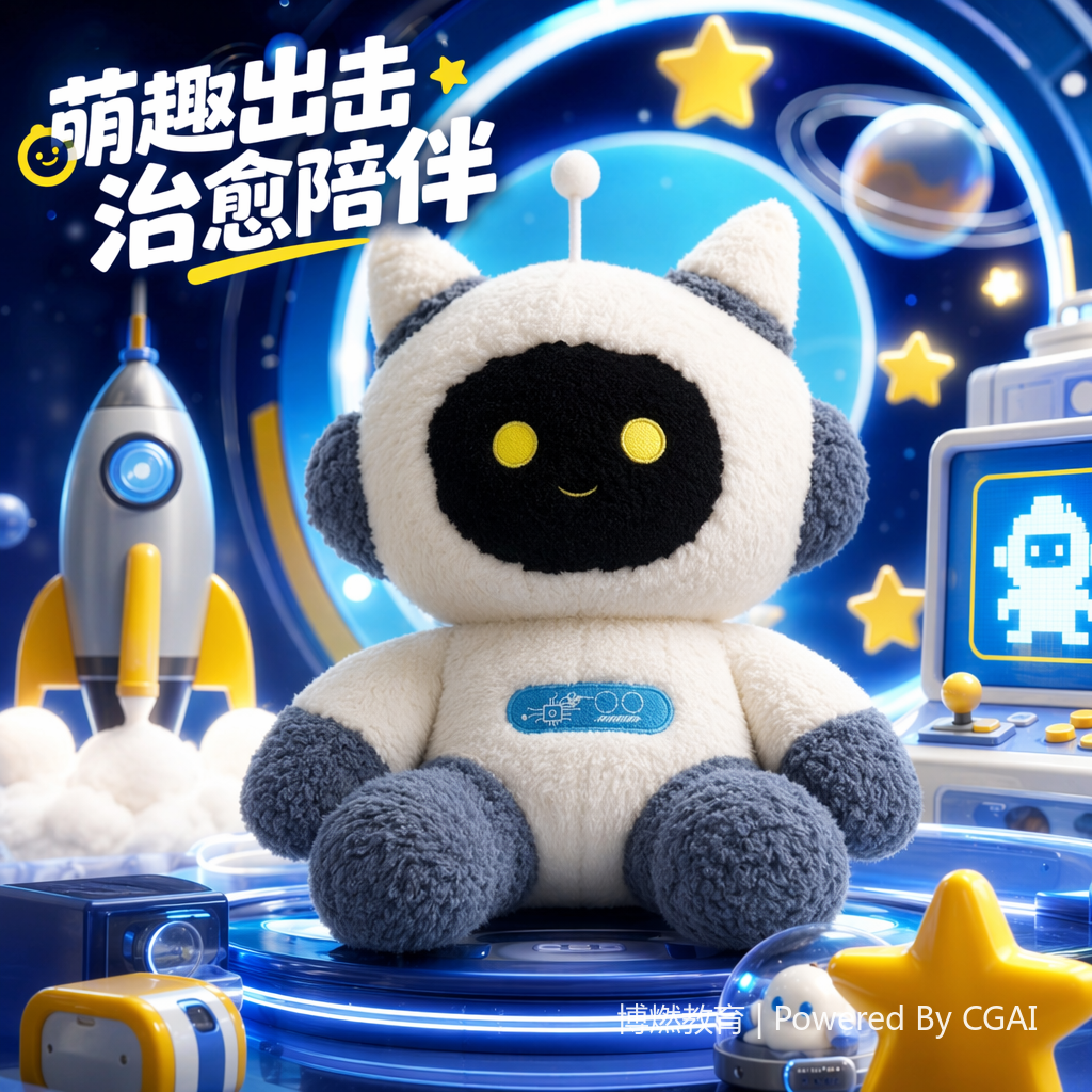 白色毛绒机器人可AI语音互动机器人AI智能陪伴 Specification image