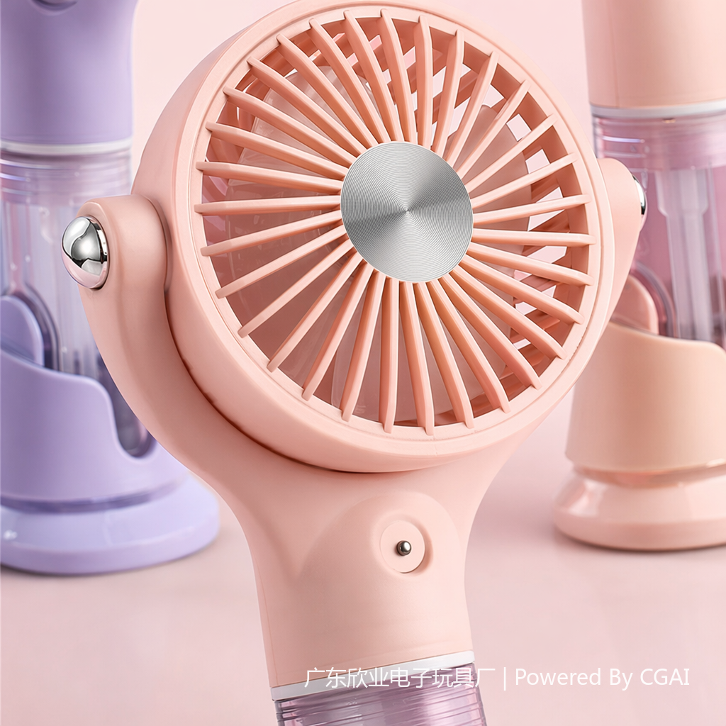 Hot-selling spray color desktop mini electric fan, handheld small fan, outdoor portable small fan Application Scenario
