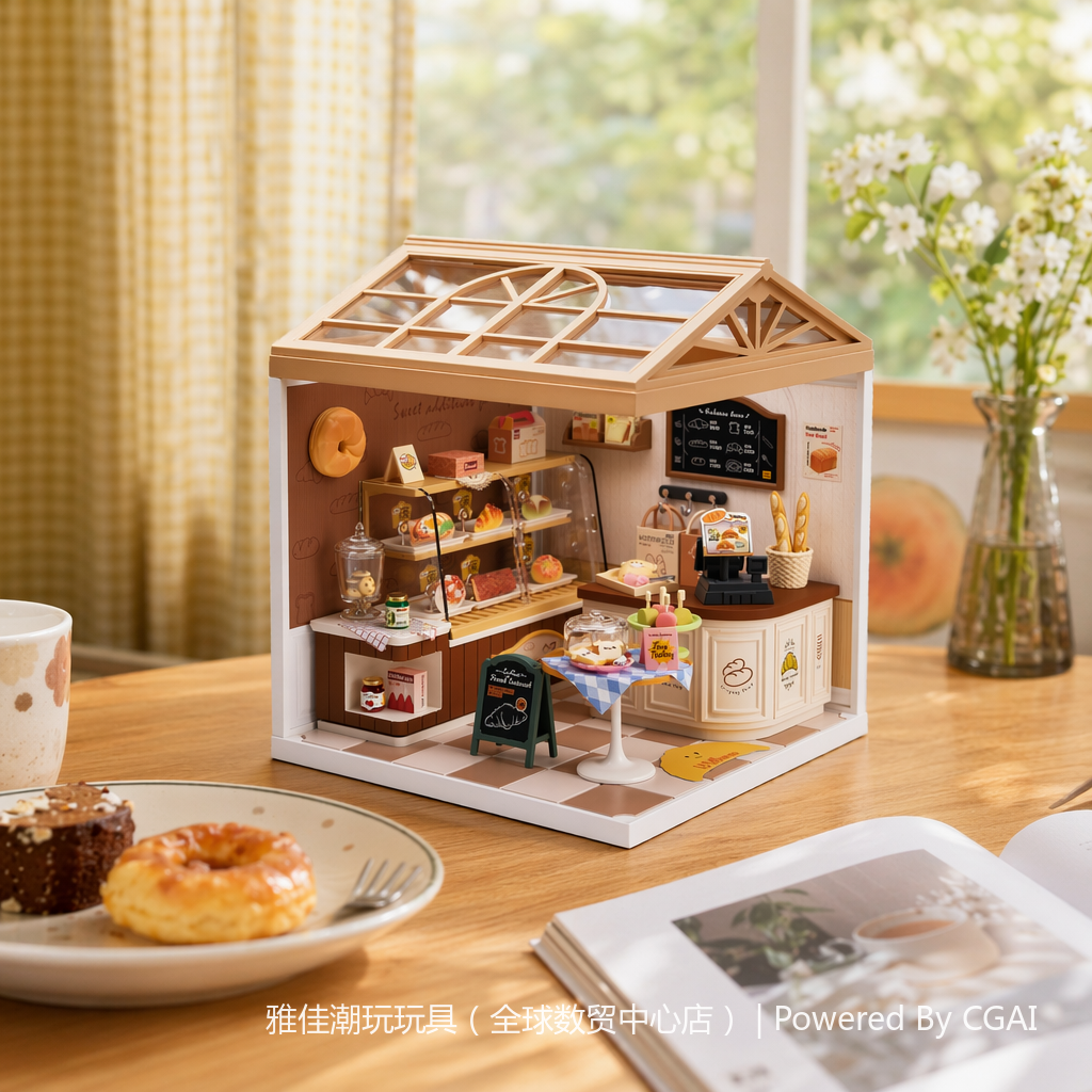 Miaomiao Bread House Model DIY Handmade Assembly Toy Children's Lego-style House Model Toy 170813799 details Picture