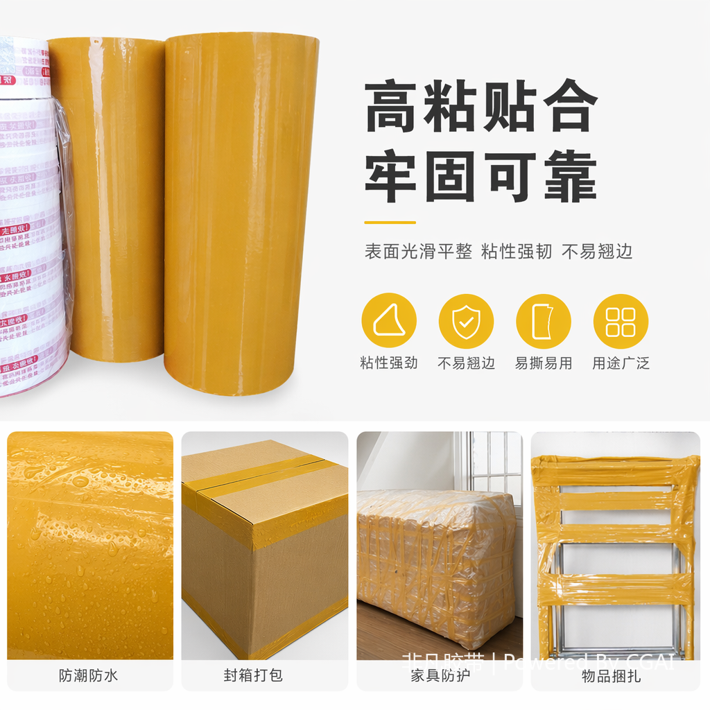 电子产品专用黄色绝缘胶带卷 防静电耐高温PVC材质