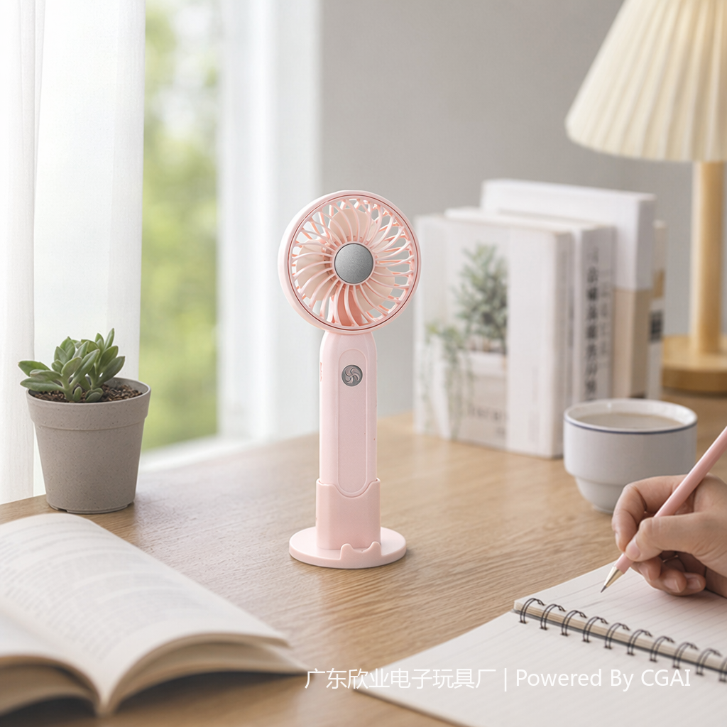 High-speed mini electric fan, color desktop handheld small fan, portable for outdoor use details Picture